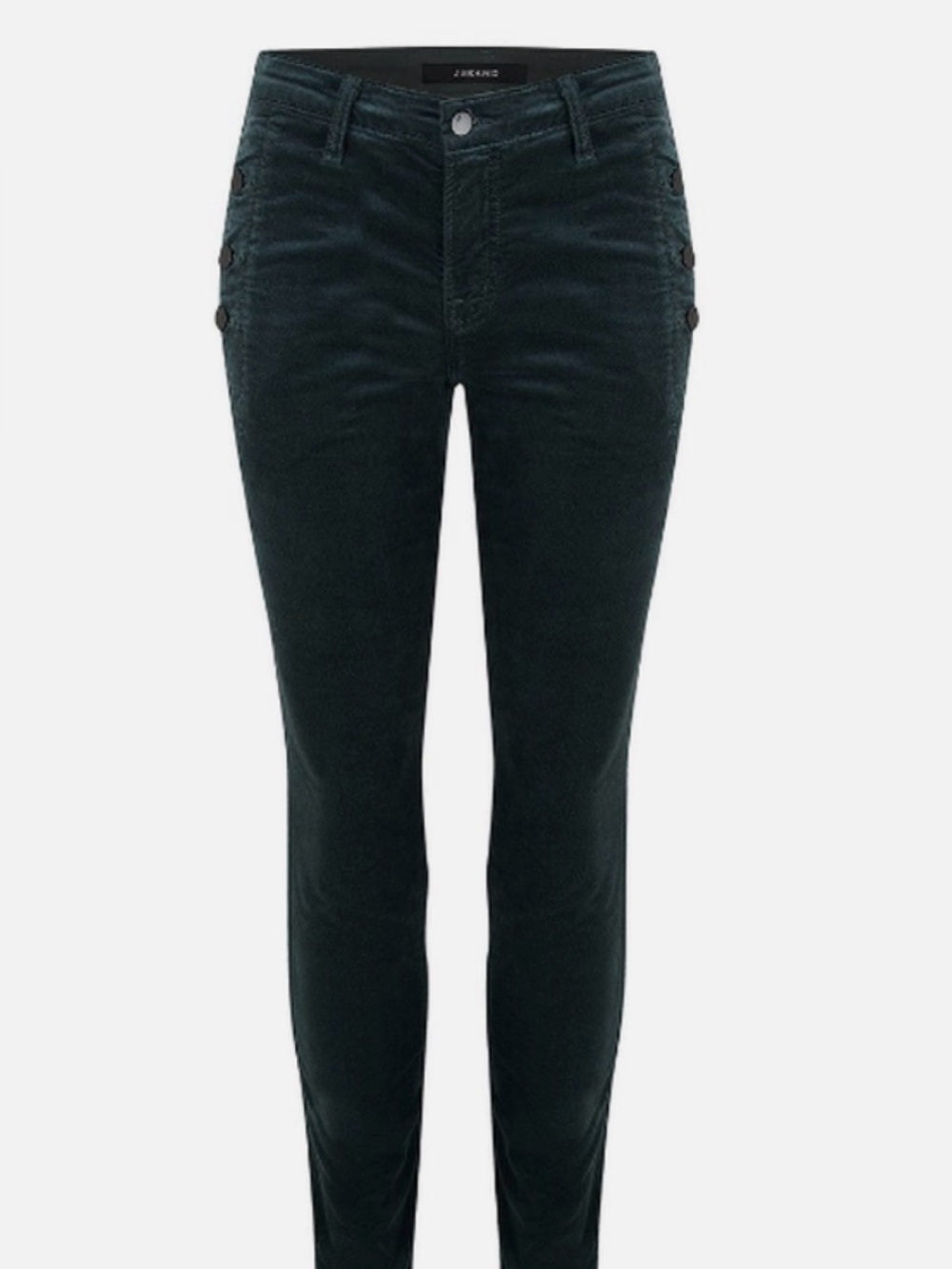 J Brand Men's Deep Teal Corduroy Pants with Side Button Accents